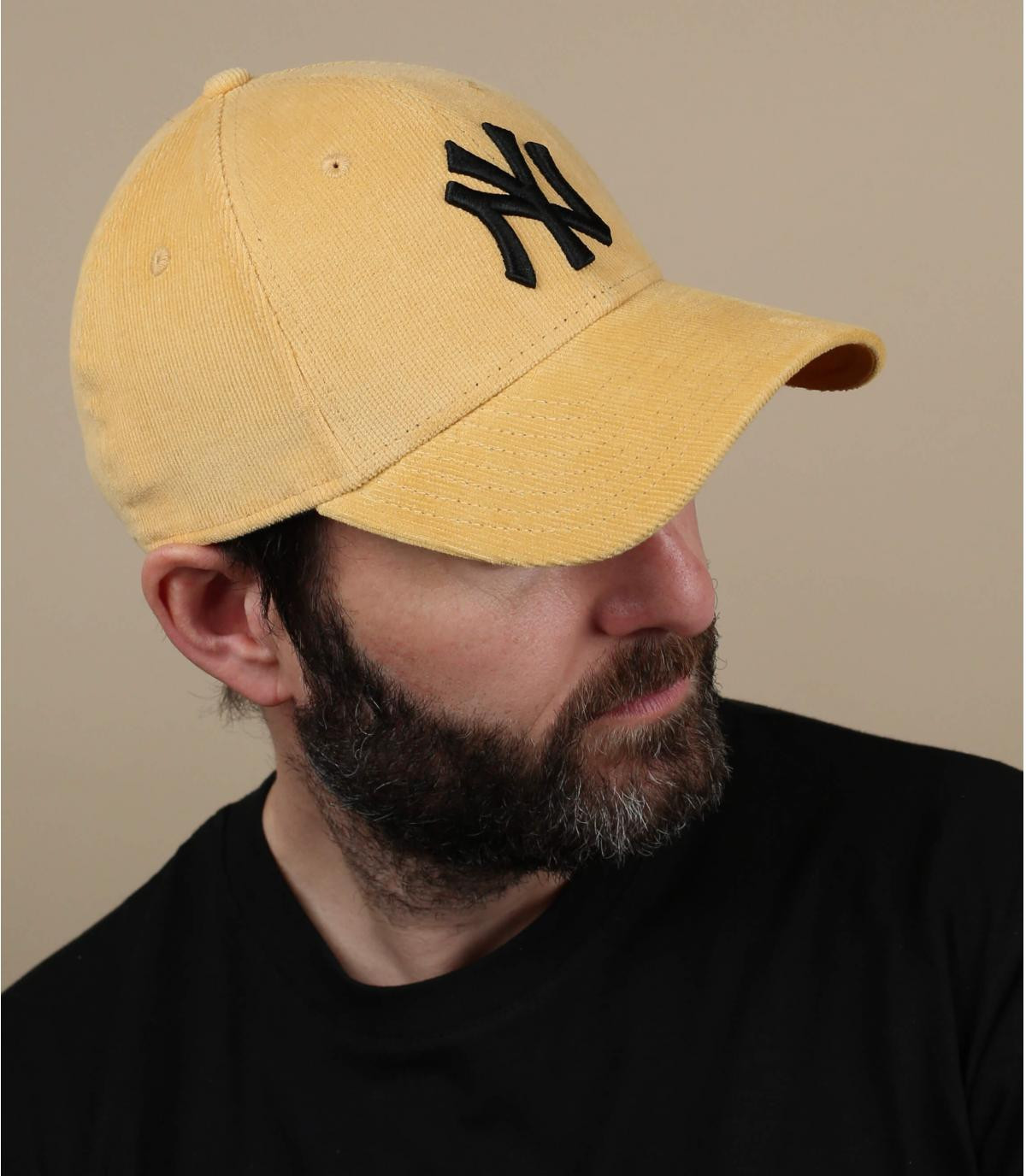 casquette NY velours jaune Casquette Cord Pack 940 NY mellow yellow black